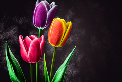 Colorful Tulip Flowers Background