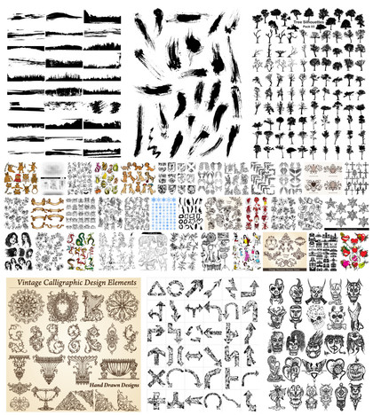 Navigator of Art: An Extraordinary Premium Collection of Diverse Vector and Photoshop Brushes