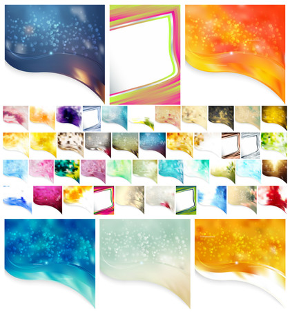Spectrum of Abstract Wave Border Vectors and Background Designs