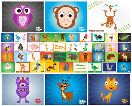 A Vivacious Voyage into Cartoon, Cartoon Animals: Explore the 40+ Vector Design Collection