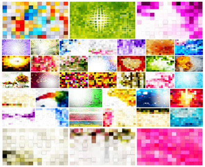 Mosaic Vector: A Unique Ensemble of Colorful Square Mosaic Background
