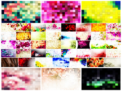 A Vibrant Spectrum of Abstract Mosaic Square Backgrounds