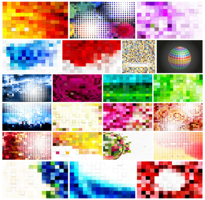 Unleashing Creativity with Square Pixel Mosaic Background Vector