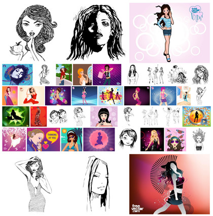 A Creative Collection: Ladies Vector Graphics