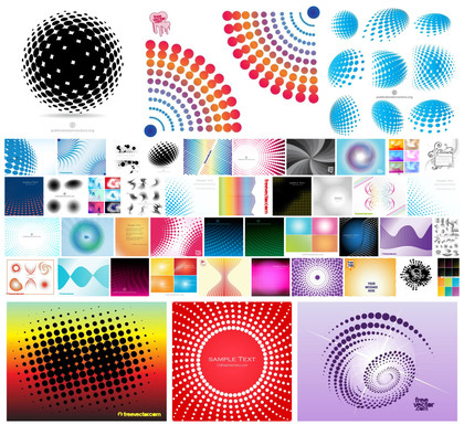 A Vibrant Variety: Unleash Creativity with Our Halftone Vector Collection