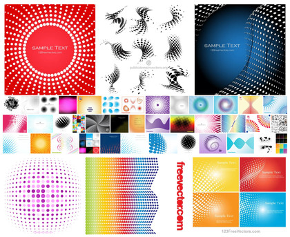 Explore the Visual Delight of Halftone Background Vector Collection