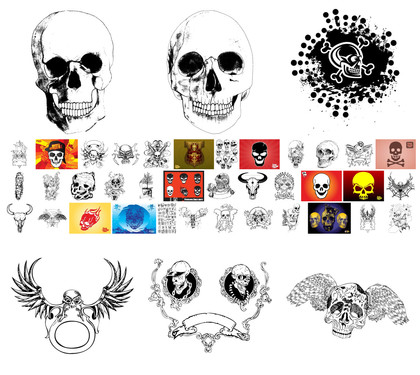 Vibrant Collection of 40+ Skull Vector Designs