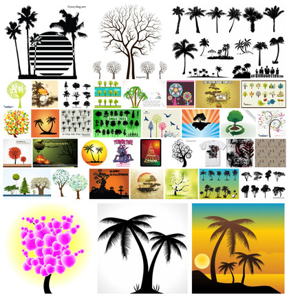 A Creative Compilation of 35+ Tree Vector Designs
