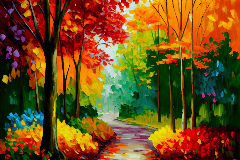 Nature Impasto Oil Painting