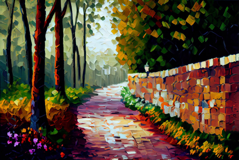 Nature Impasto Oil Painting