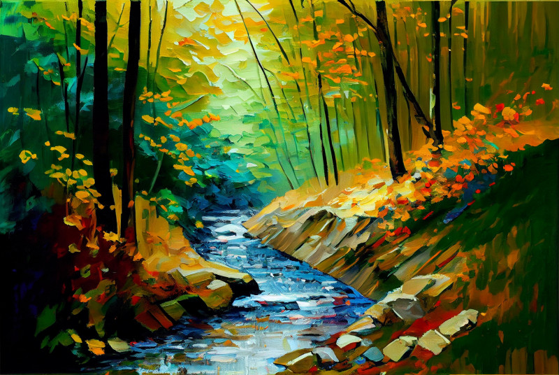 Nature Impasto Oil Painting