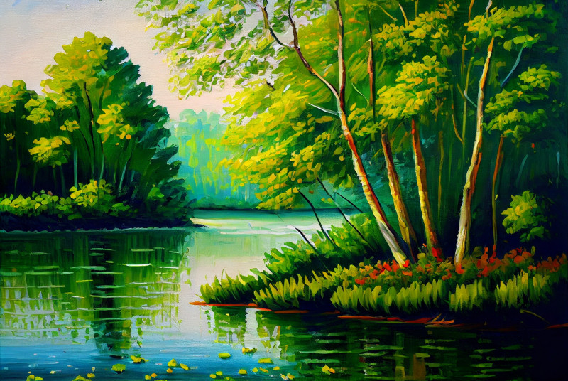 Nature Impasto Oil Painting