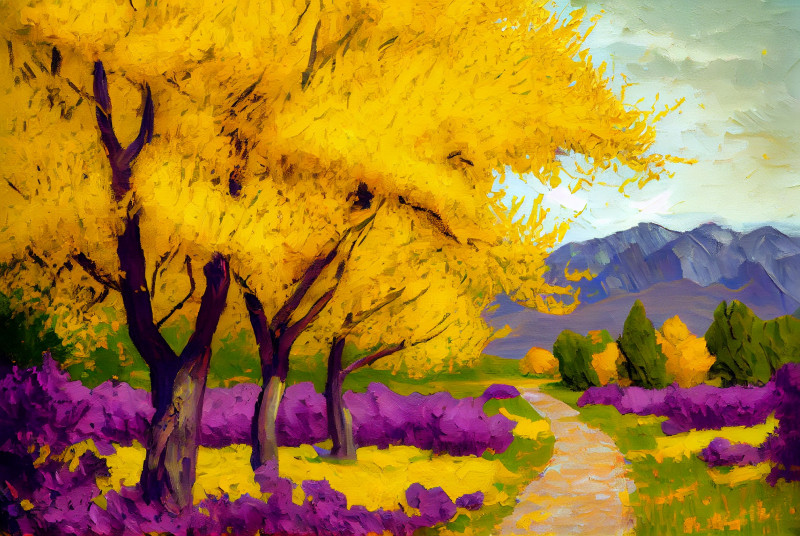 Nature Impasto Oil Painting
