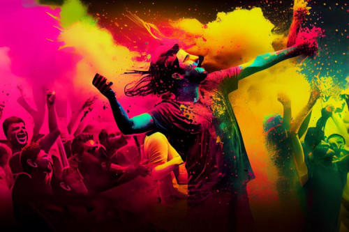 Colorful Happy Holi Background Image