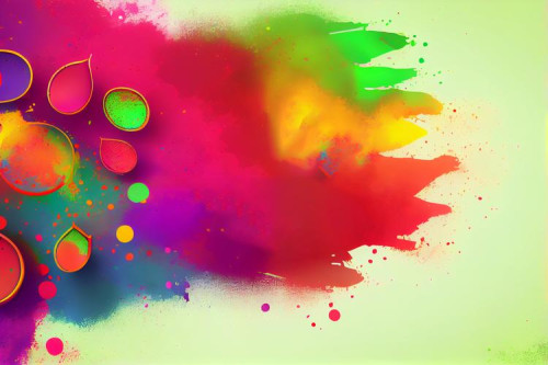 Colorful Happy Holi Background Image