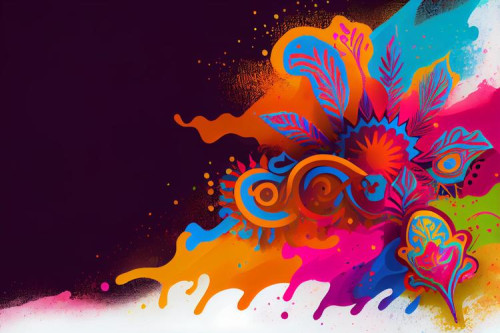 Colorful Happy Holi Background Image
