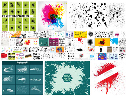 Unleash your Creativity with Our Splatter Vector Collection