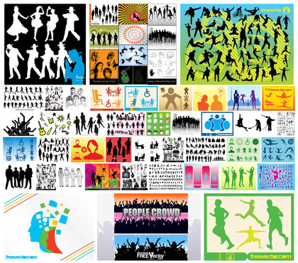 Vibrant Collection of People Vectors and Silhouettes