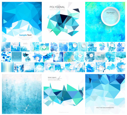 Sky Blue Background Vector Designs: A Dynamic Journey through Geometric and Polygonal Patterns