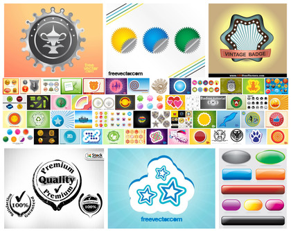 An Exquisite Array of Badge Vector Designs