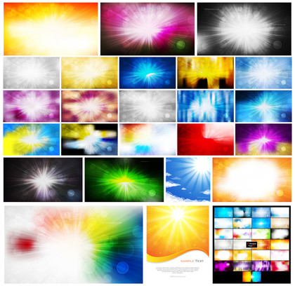 Sun Rays Background Vector Collection: A Fusion of Light and Art