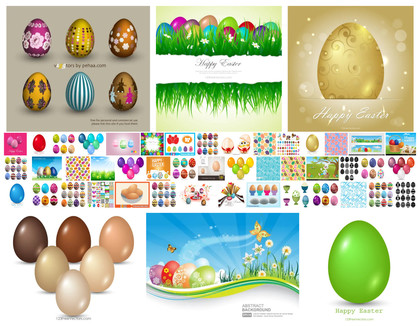 Easter Extravaganza: Stunning Array of 50 Egg-centric Vector Designs