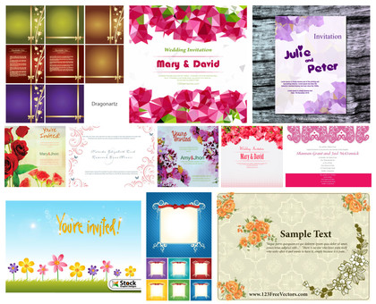 Artistically Curated Collection of Invite Vectors & Templates