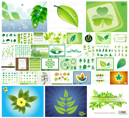 An Exceptional Array of Eco-green Leaf Vector Designs and Calendars