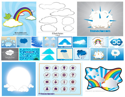 Diverse Array of 20+ Cloud Vector Designs: Discover the Sky in Art
