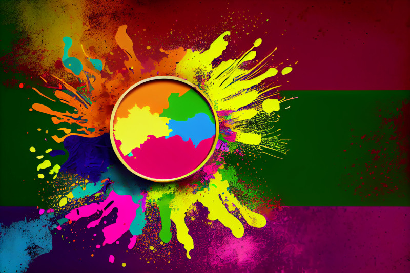 Happy Holi Banner Background
