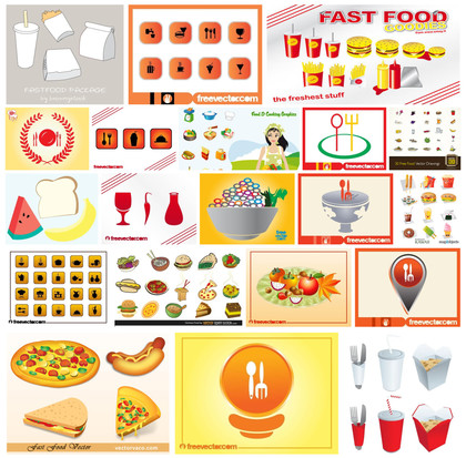 Dive into the Delicious: An Array of Food Vector Designs