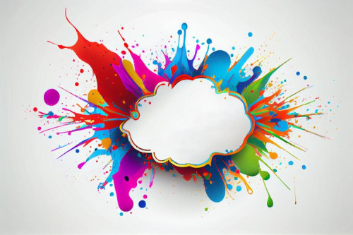 Happy Holi Banner with Colorful Splash Image