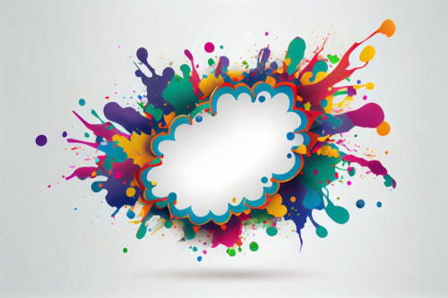 Happy Holi Banner with Colorful Splash