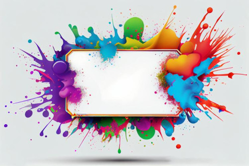 Holi colorful Splash banner Image