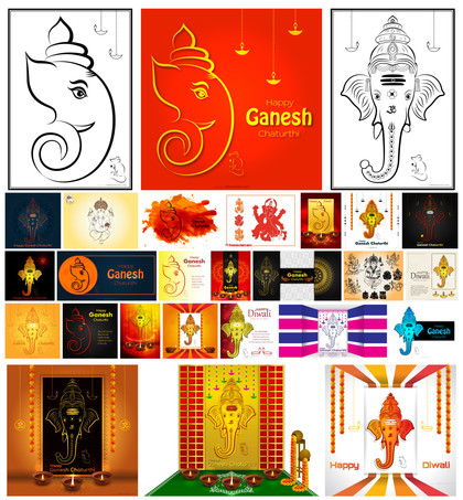 Artistic Drift of Lord Ganesha Vectors and Backgrounds