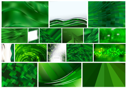 Diverse Collection of Forest Green Background Vector Designs