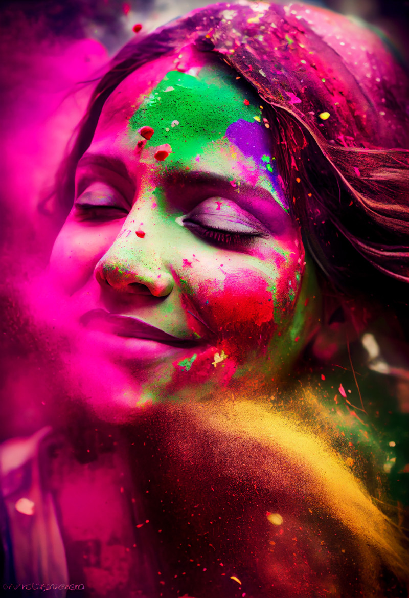Holi Girl Image