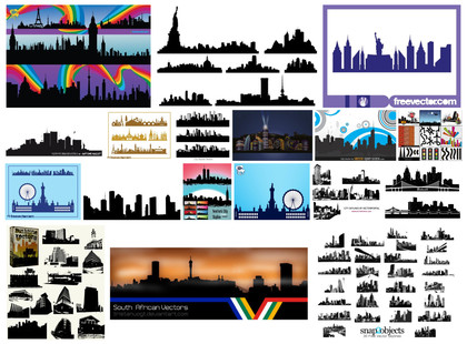 Discover the Vast Array of Skylines: A Compilation of 18 Vibrant Vector Designs