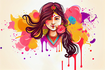 Holi Girl Background Image