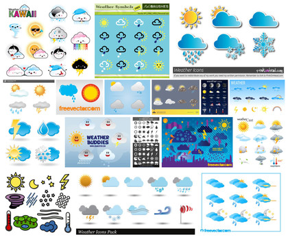 A Comprehensive Collection of Weather Vector Icons