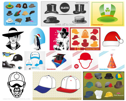 Diverse Vectors of Hats and Accessories: Unorthodox Collection