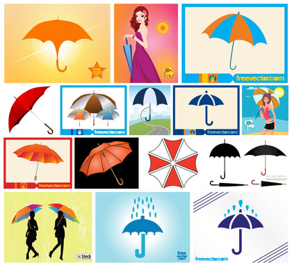 A Creative Collection of Versatile Umbrella Vector Designs