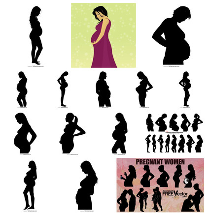 A Unique Assortment of Pregnant Woman Vectors