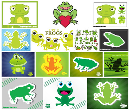 Immersive Collection of Frog Vector Designs