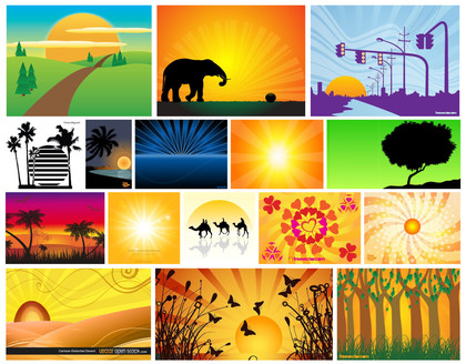 Embrace the Beauty of Sunset: An Exquisite Vector Design Collection