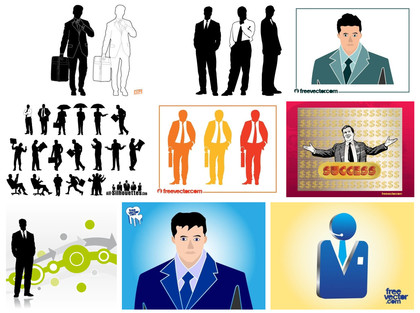 Expressive Businessman Vector Designs: A Varied Collection