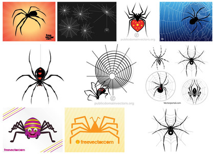 Spiders Unleashed: A Compilation of Spider Vector Designs