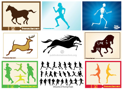 Running Vector Collection: From Silhouettes to Animals
