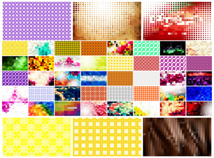 A Dazzling Array of Abstract Square Mosaic Backgrounds