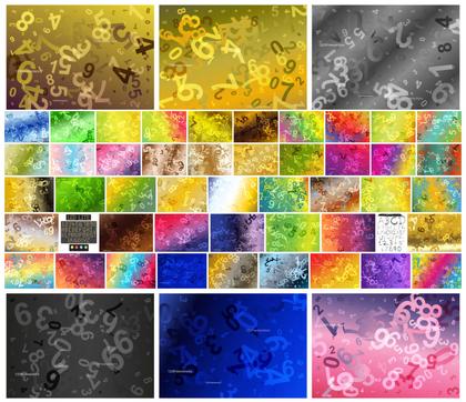 4 Alphabet Letters and Numbers Design Bundles Download High